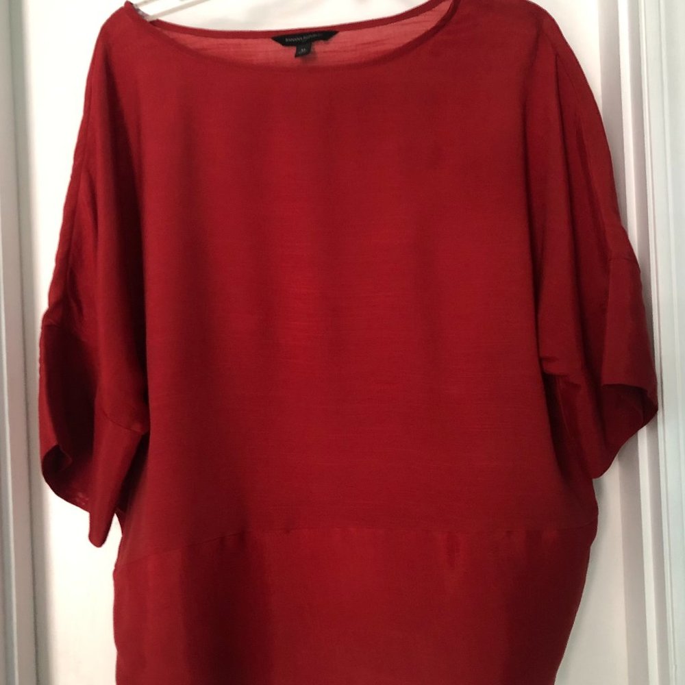 Banana Republic Factory Dolman Sleeve Top, size M, Brick Red